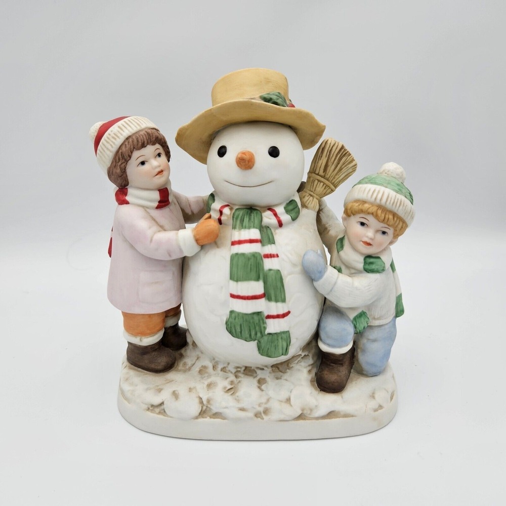 Home Interior Our First Snowman 5805-97 Figurine Vintage
